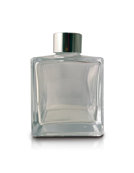 BOTELLA CUADRADA 200 ML + TAPA + OBTURADOR