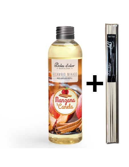 Recambio Mikado Manzana y Canela + Rattan