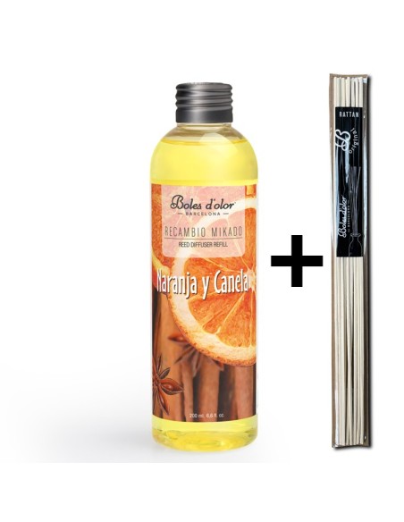 Recambio Mikado Naranja y Canela + Rattan