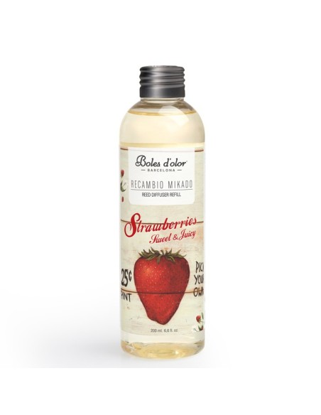 Recambio Mikado Strawberries, Sweet & Juicy + Rattan