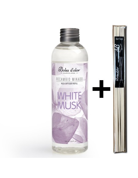 Recambio Mikado White Musk + Rattan
