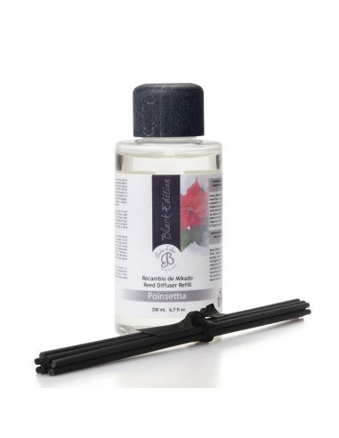 Recambio Mikado Black Edition 200 ml. Poinsettia