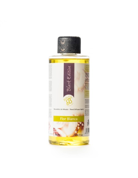 Recambio Mikado Black Edition 500 ml. Flor Blanca