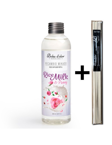 Recambio Mikado Rice Milk & Peony + Rattan