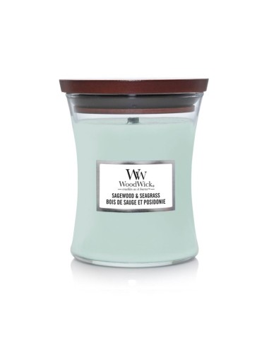 WOODWICK BOTE PEQUEÑO SAGEWOOD & SEAGRASS