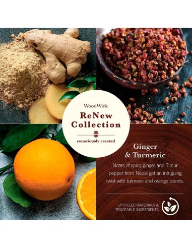 WOODWICK RENEW GRANDE GINGER & TUMERIC