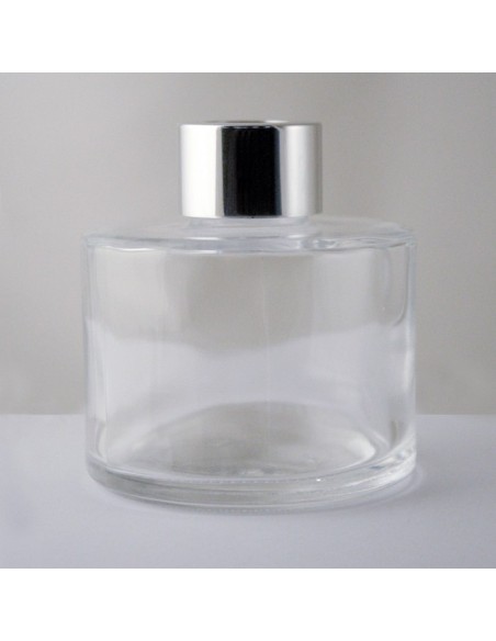 BOTELLA REDONDA 120 ML + TAPA NEGRA + OBTURADOR